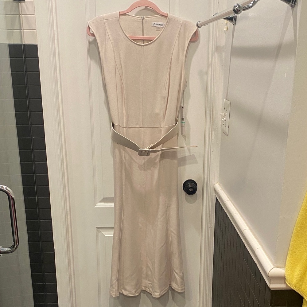 Calvin Klein Beige Midi Dress